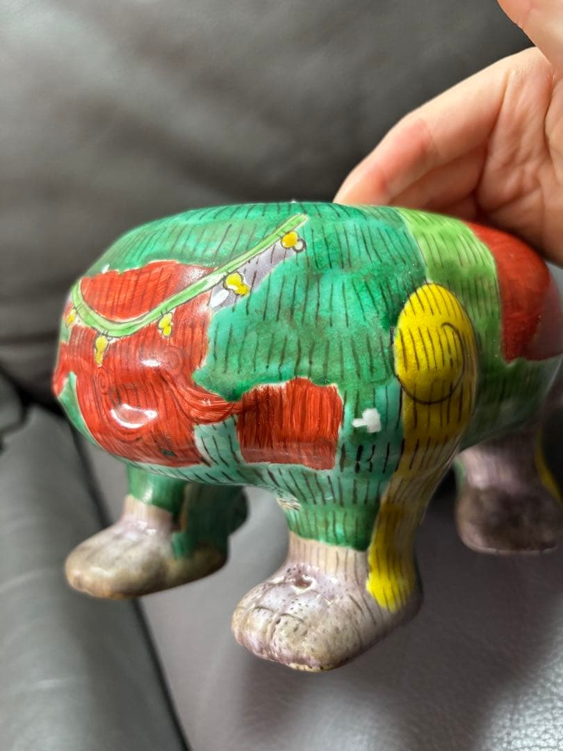 獅子　蓋付き香炉　香炉　置物