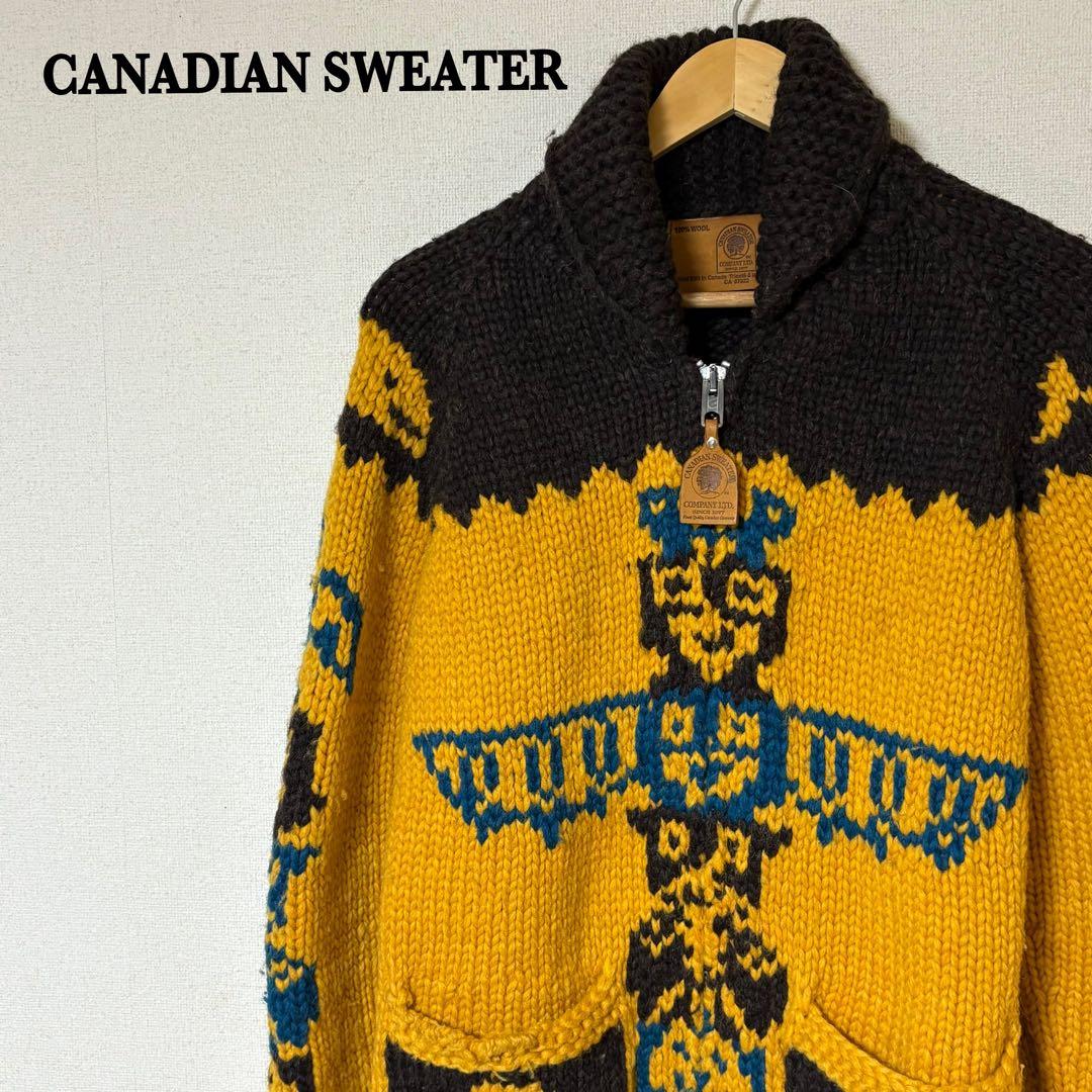 CANADIAN SWEATER カウチンセーター トーテムポール 古着