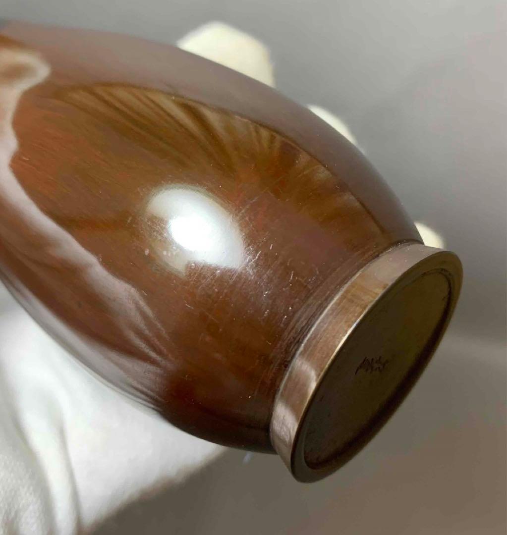 茶道具　鶴の絵　花入　竹影堂