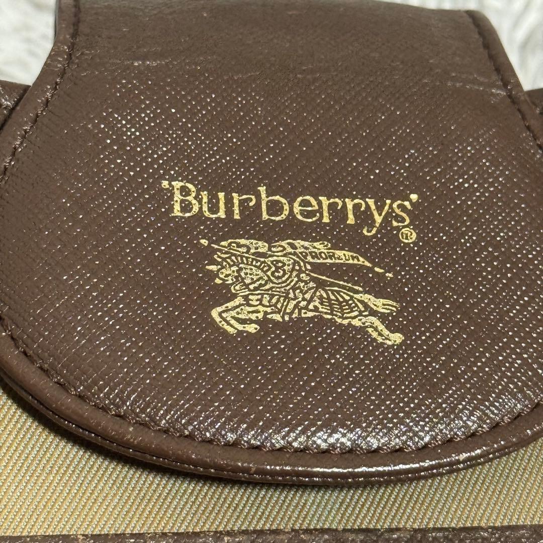 フィロ様★バーバリーズ ノバチェック ショルダーバッグ PVC×レザークロス