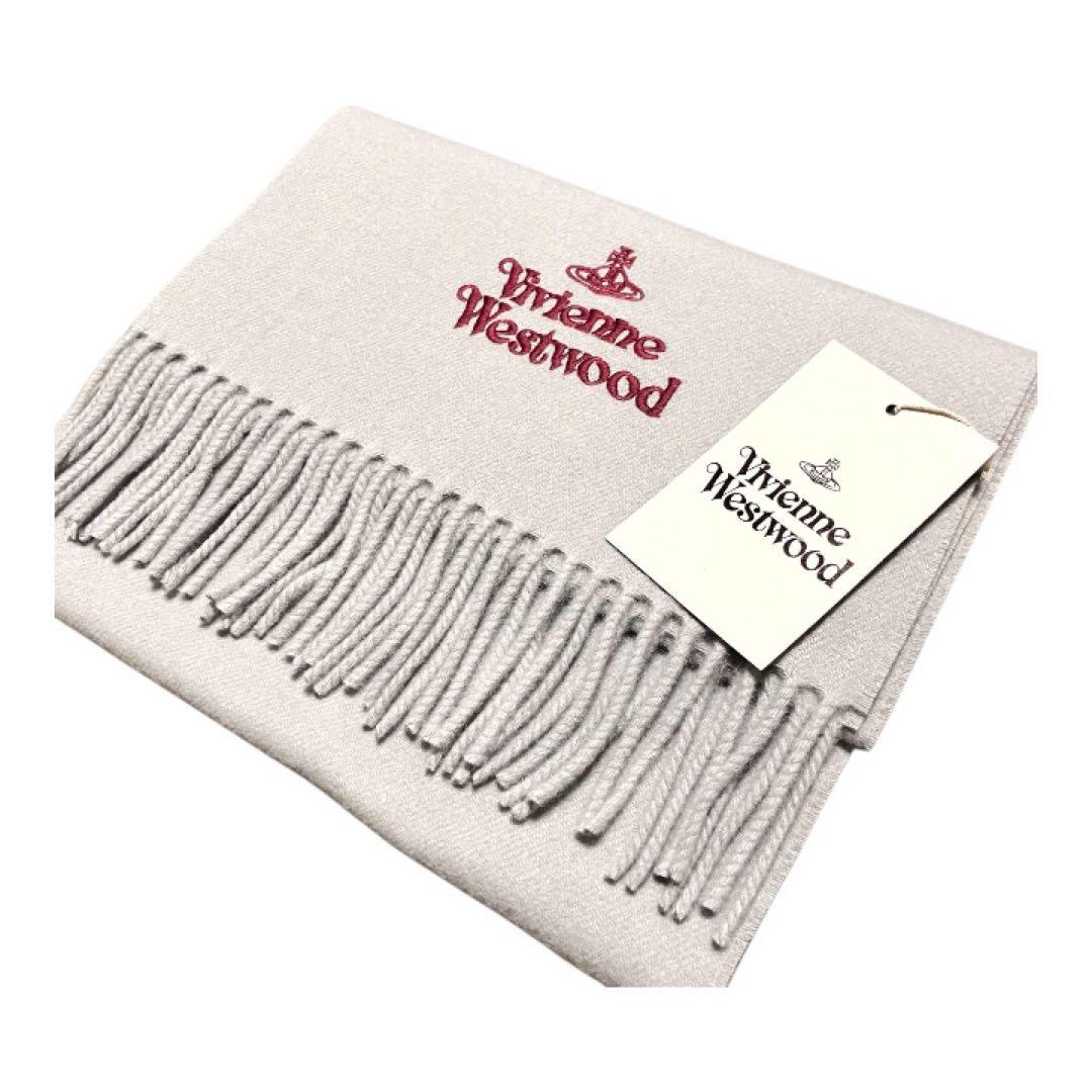 ヴィヴィアンウエストウッド ウール マフラーレディースメンズ グレー【最終値下】