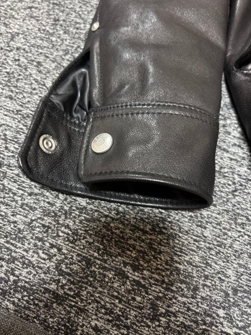 ※ウメ吉【美品】Schott No.3111028 ゴートレザー ブラック