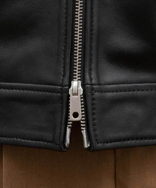 美品 UNITED TOKYO レザー 襟付き ライダース M ブラック