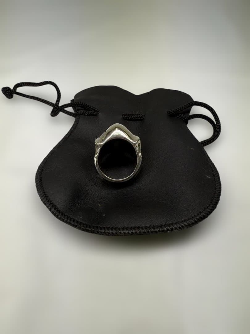 スカルデザイン シルバーリング 専用ポーチ付き　925