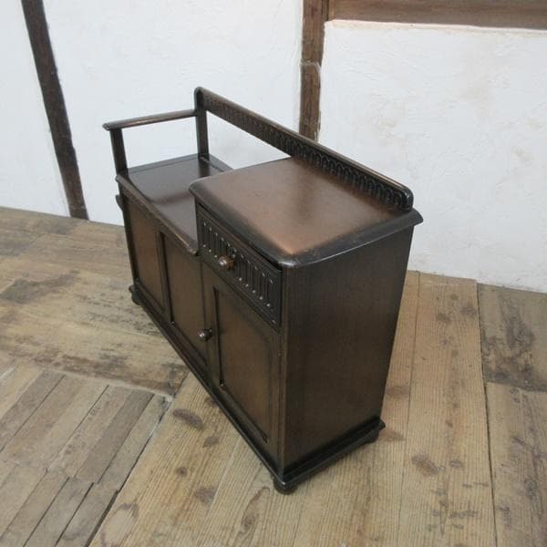 イギリス アンティーク 家具 テレフォンベンチ サイドテーブル 収納 6931d