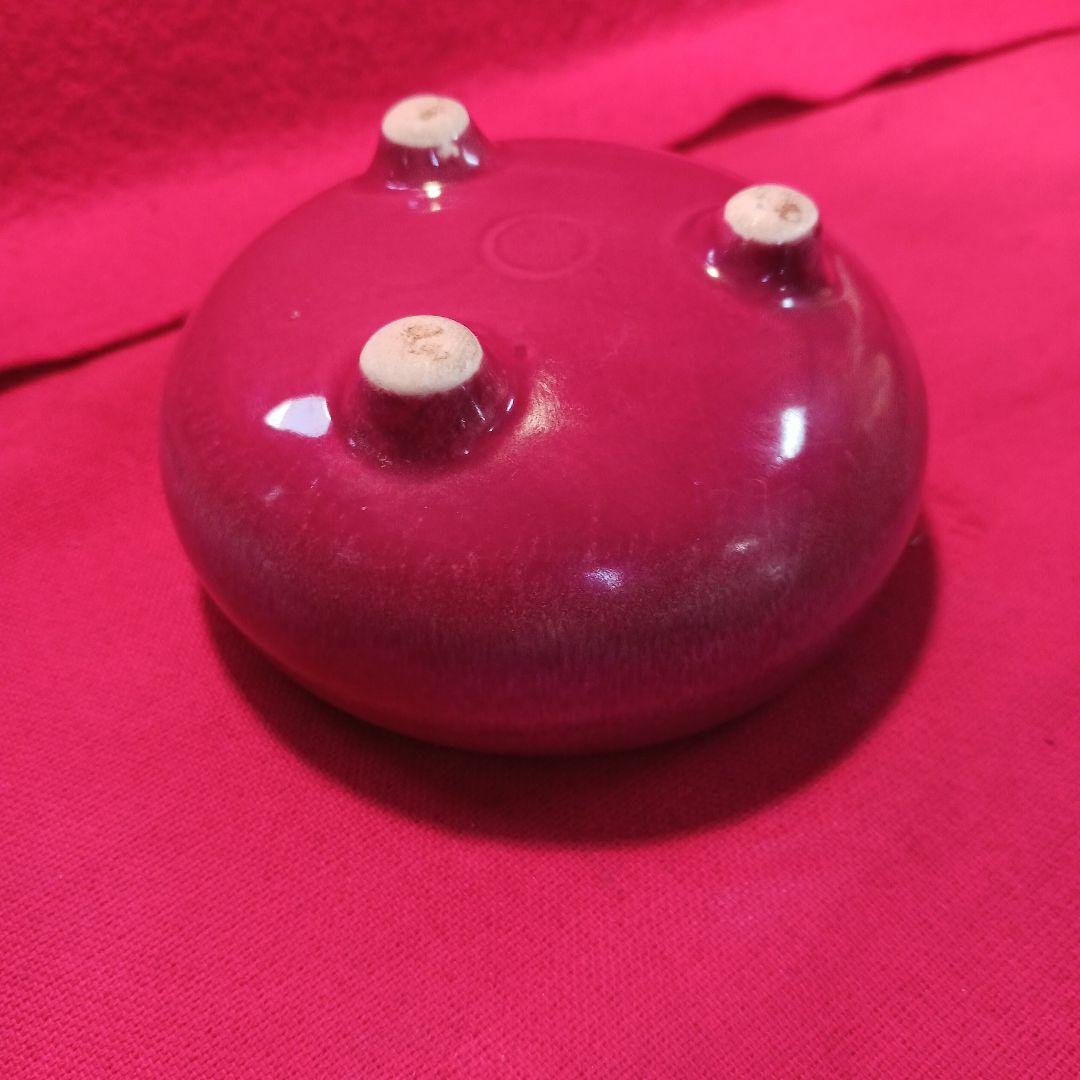 紫紅釉 陶磁器 花台 古物