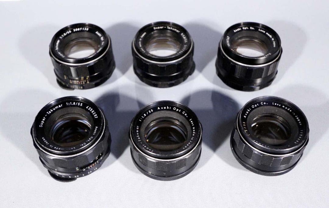 ■PENTAX■オールドレンズ■SUPER TAKUMAR 55mmまとめて6個