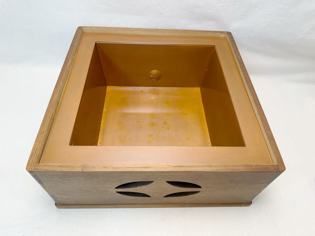 未使用 茶道具 桑 置炉 磨入子 炉.置炉用炭型電熱器 2点セット 元箱