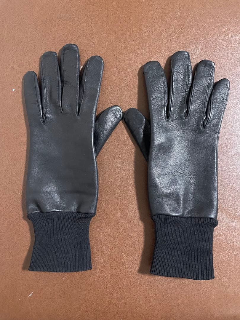 90S イギリス軍 レザーブラックコンバットグローブ