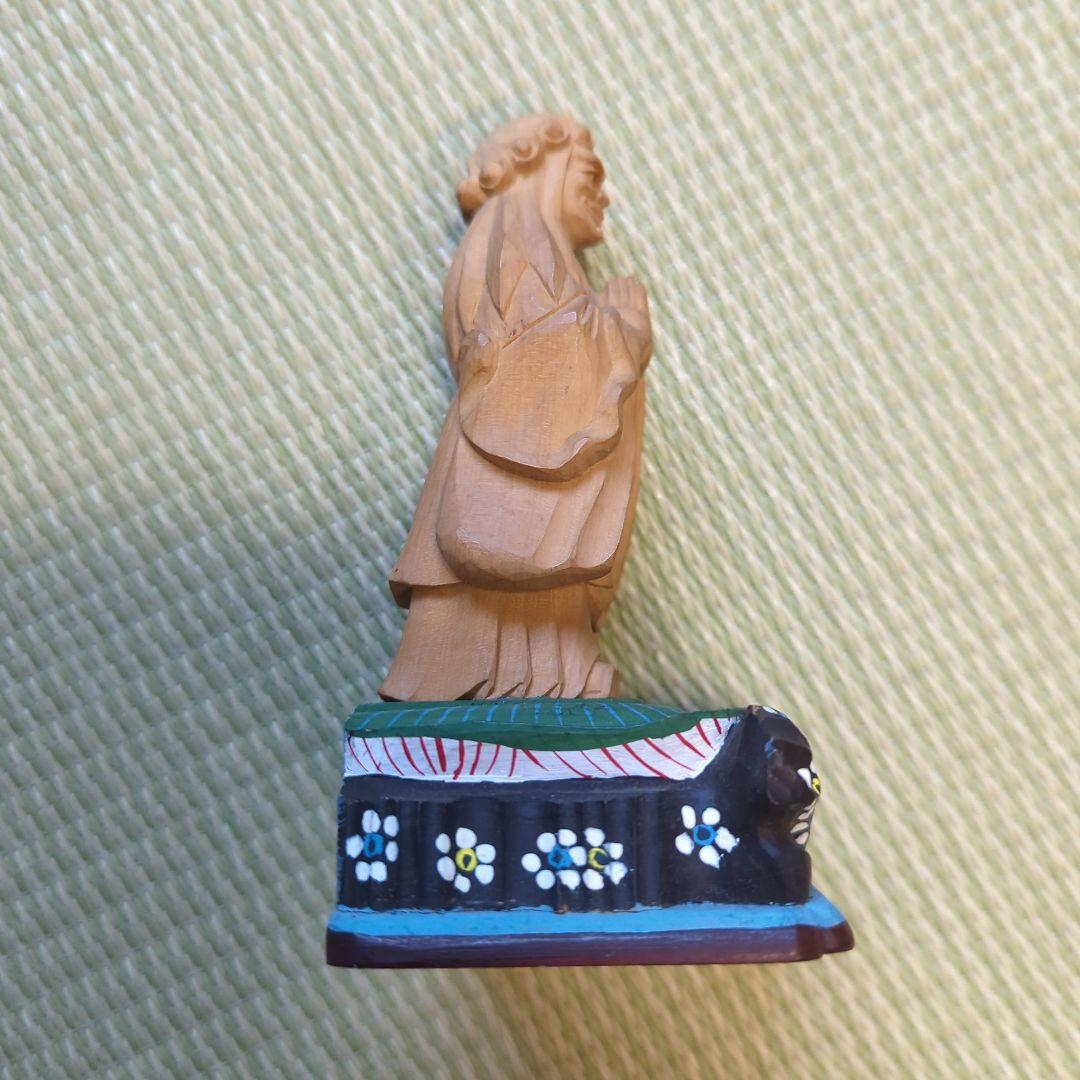 中山遠寿院鬼子母神像　遠寿院荒行堂伝師戸田日晨　開眼鬼子母神　総高さ約11㎝