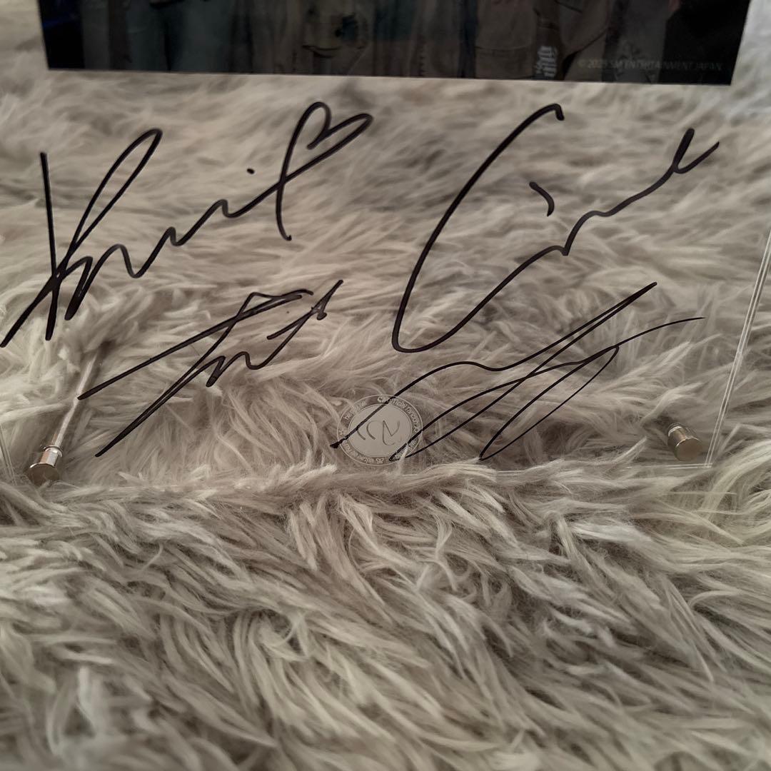 ジ*ー様 aespaメンバー全員直筆サインフォトフレーム FC限定10名証明書付