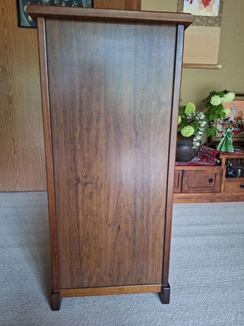 美品!【カリモク家具 】karimoku/コロニアル 電話・FAX台/チェスト