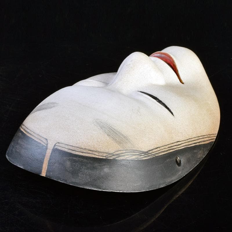 能面　能楽　雅楽　木彫　若女　在銘　V　R9512