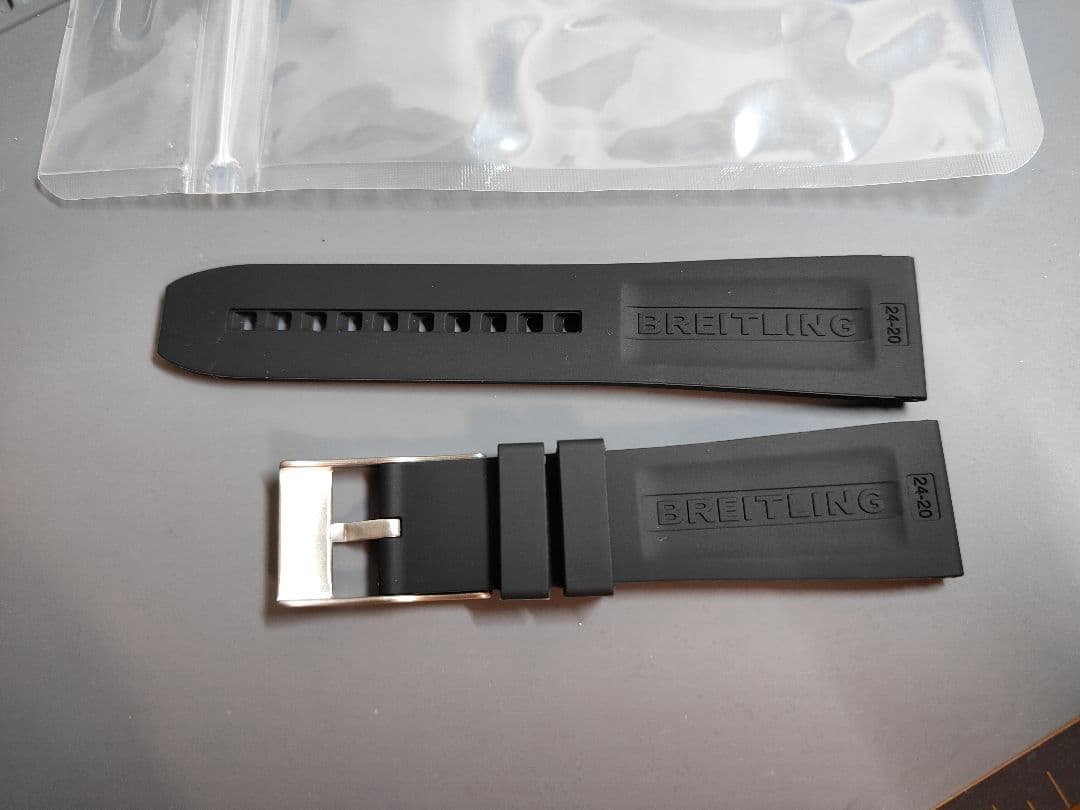 24mm　未使用　ブライトリング　ラバーバンド　BREITLING