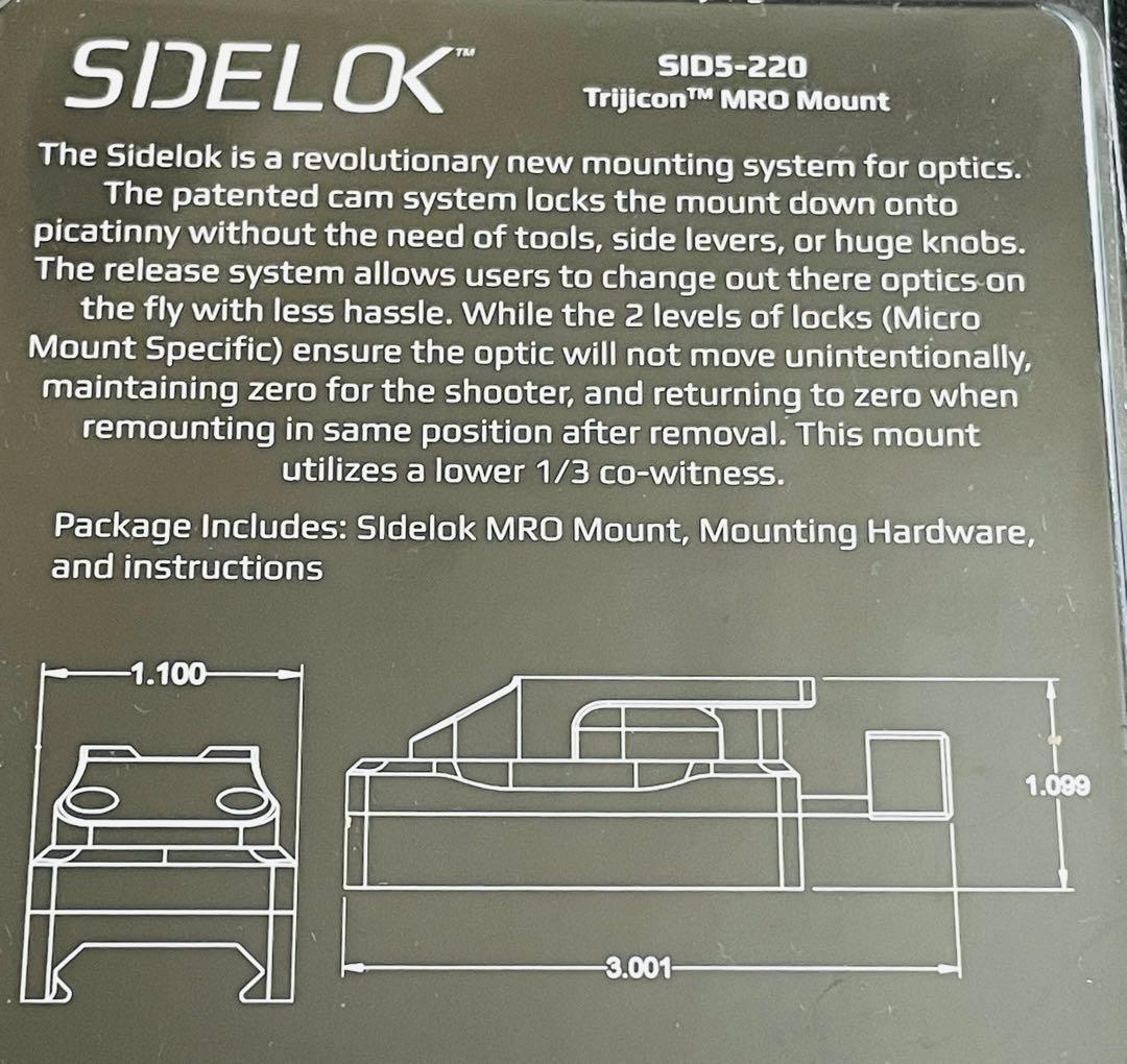 実物 KINETIC Trijicon MRO Mount