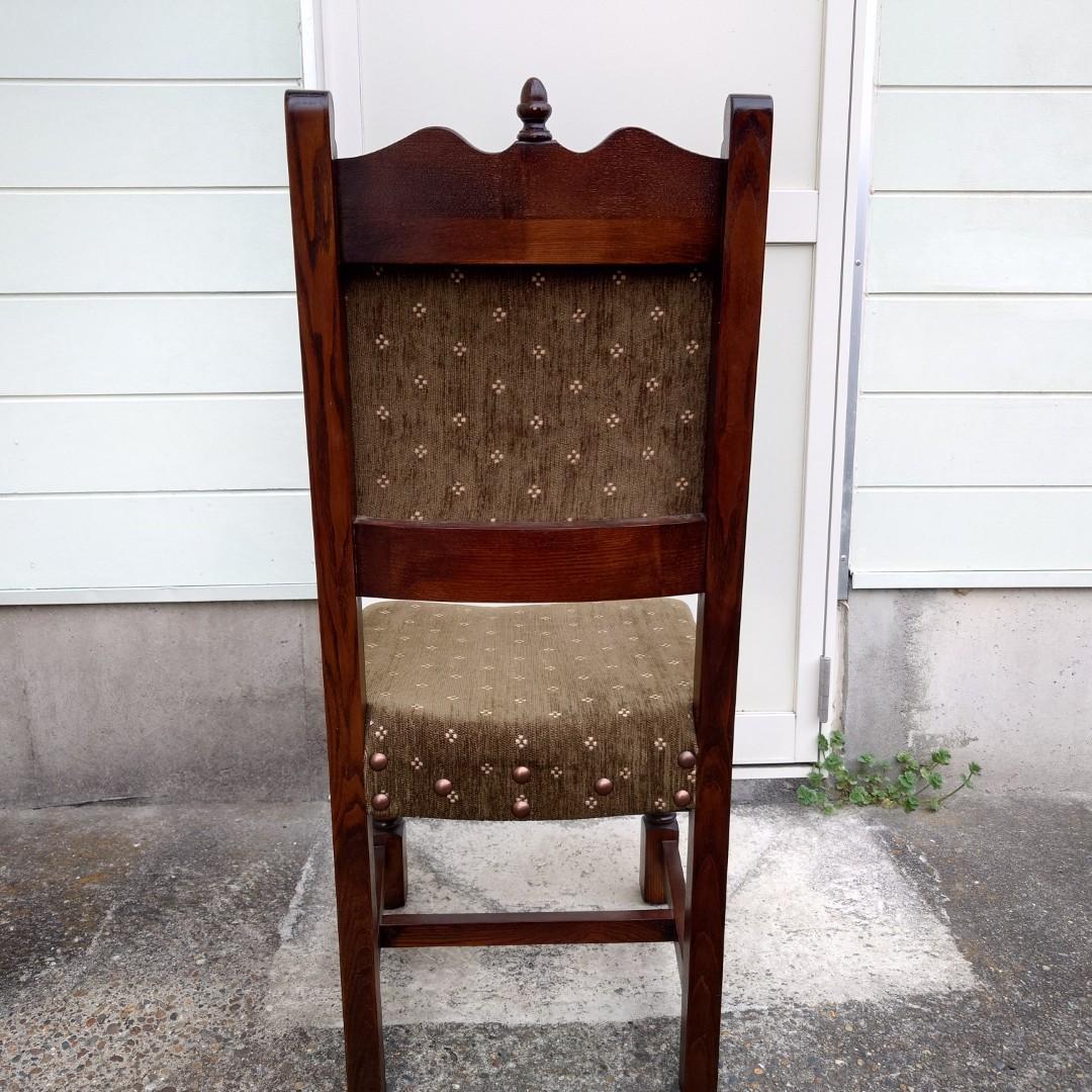 357　オールドチャーム 椅子　アンティーク　英国家具　鋲打