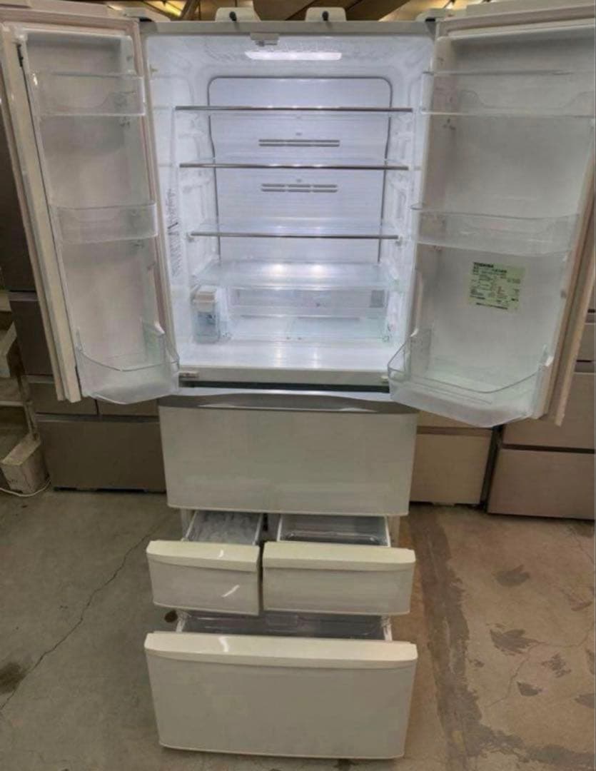 2014年式510L TOSHIBA 冷蔵庫 GR-G51FX(WS)