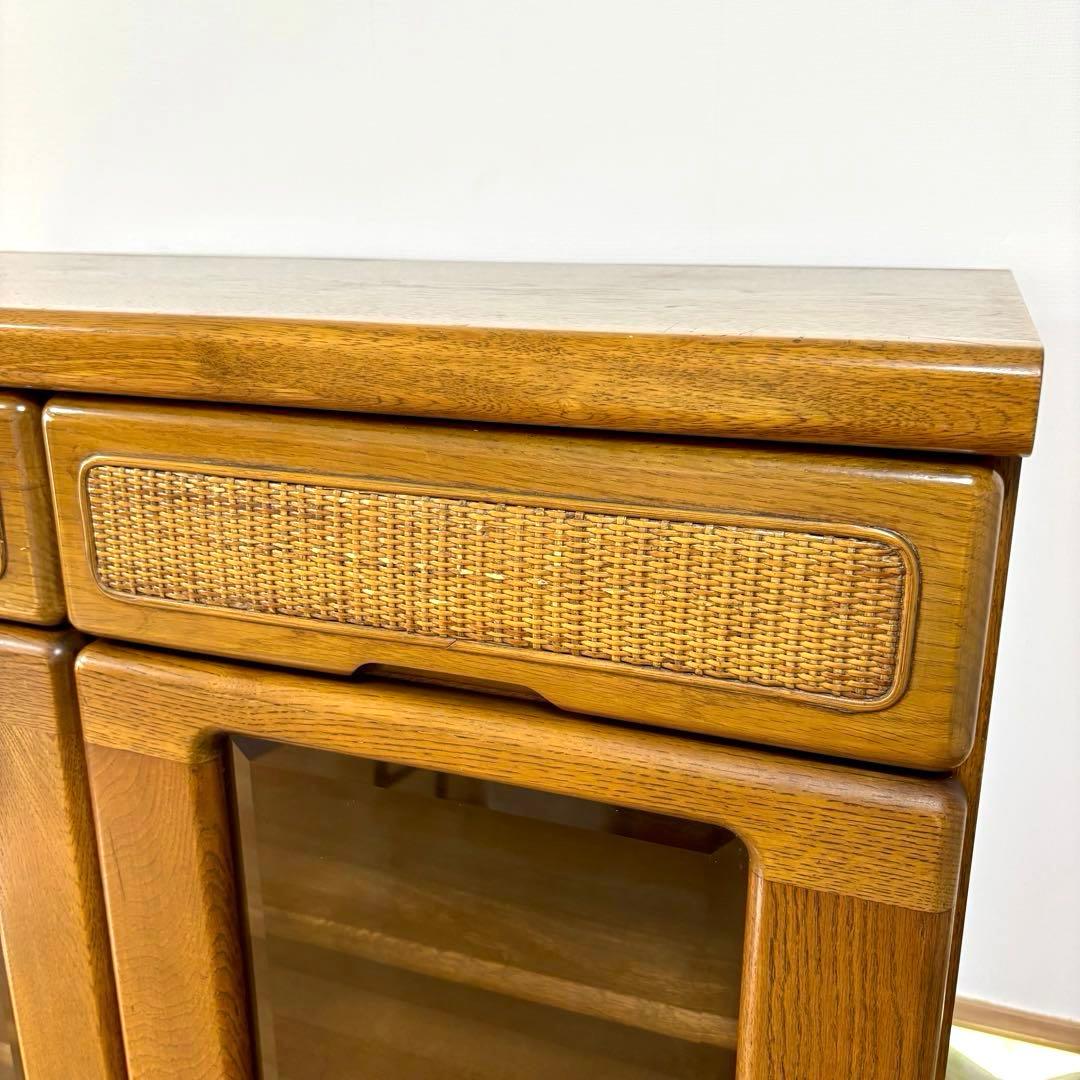 コスガ KOSUGA ガラスキャビネット 本棚 書棚 リビングボード