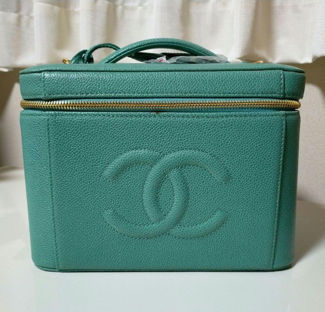 【ヴィンテージ】未使用CHANEL キャビンスキン ショルダー可能バニティバッグ