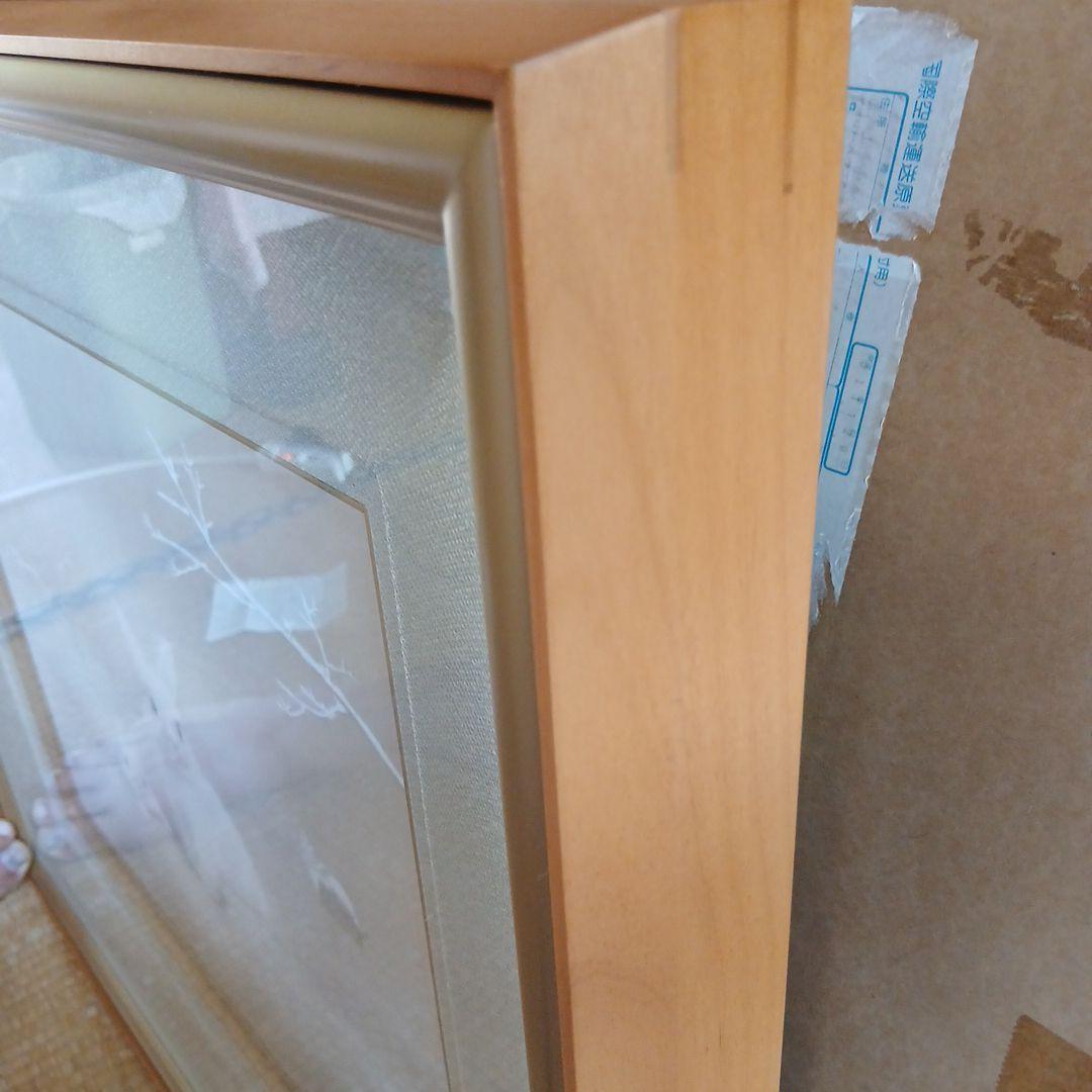 新品同様　中川脩（中原脩）雪の朝　オリジナル アールビバン　高級額　68x60