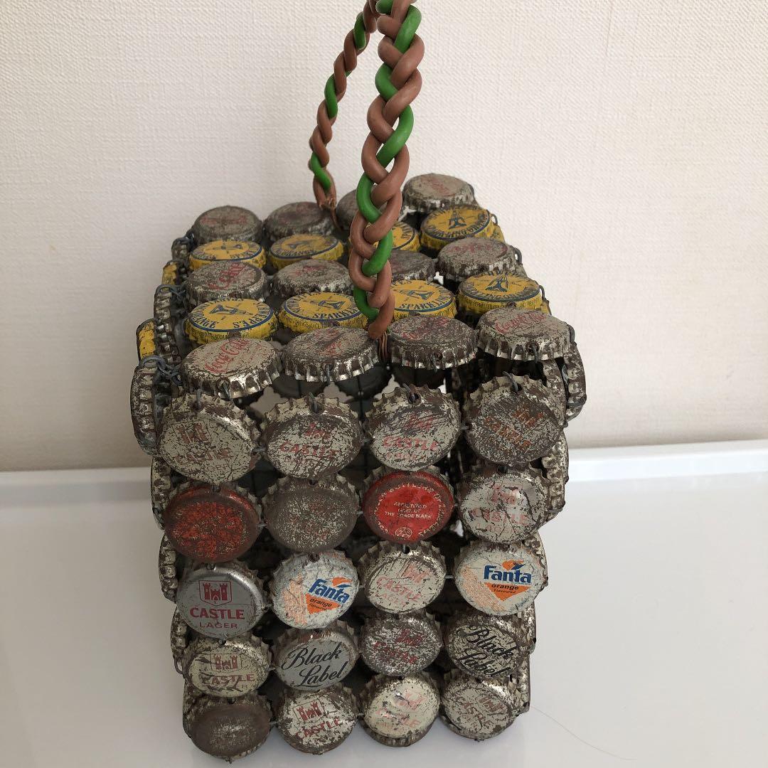 王冠のビンテージ　bag  レトロ　ボトルキャップ