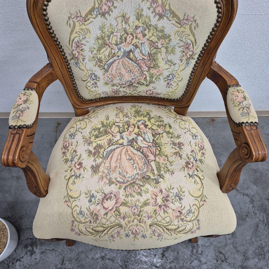 M7/1224y04　木製椅子 アンティーク調 クラシックチェア