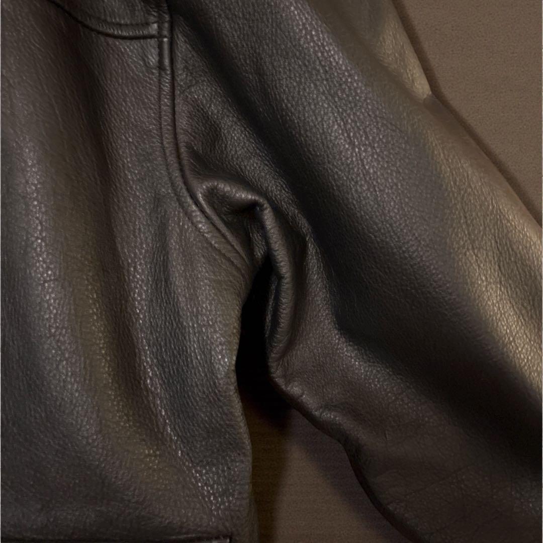 90s 本革 vintage cherokee A-2 ジャケット ブラック L