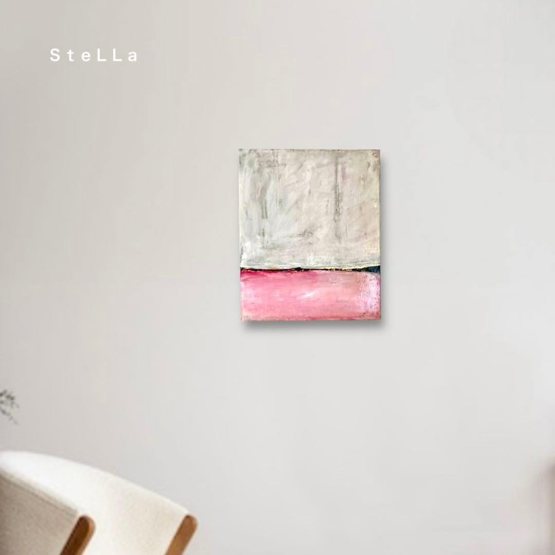 現代アート　モダンアート　北欧　インテリア　くすみカラー　金箔　アート　Ｆ8