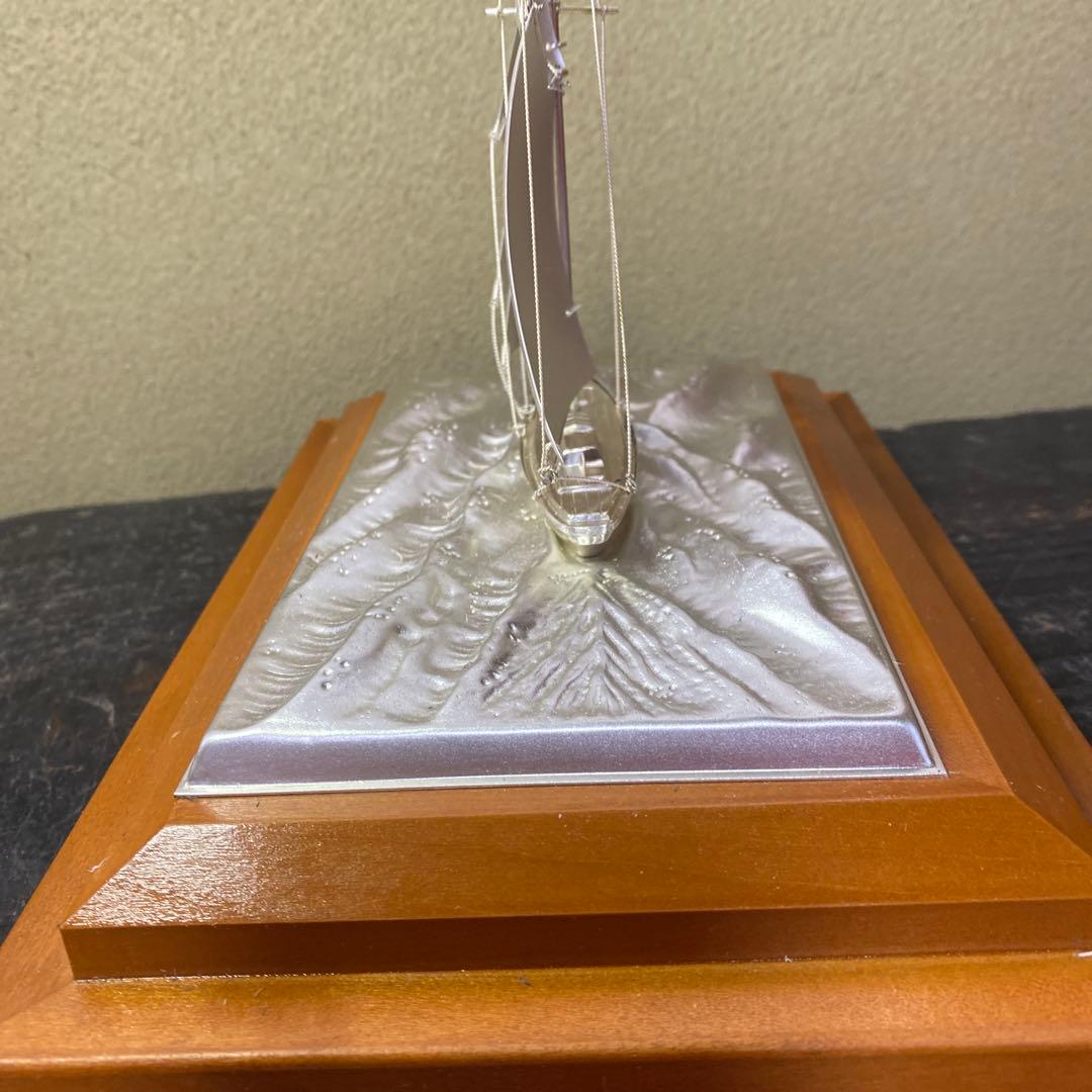 銀製　ヨット置物25cm24.5cm