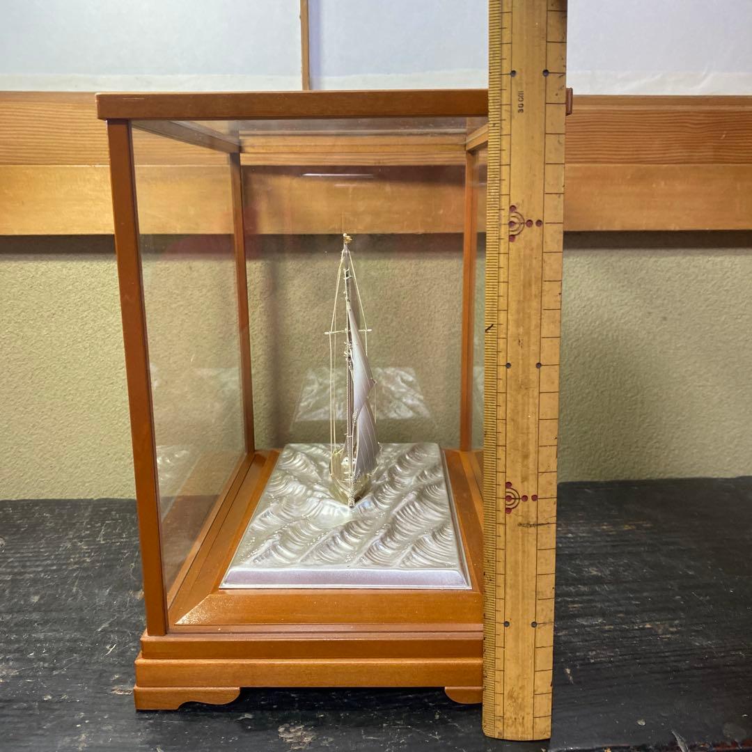 銀製　ヨット置物25cm24.5cm