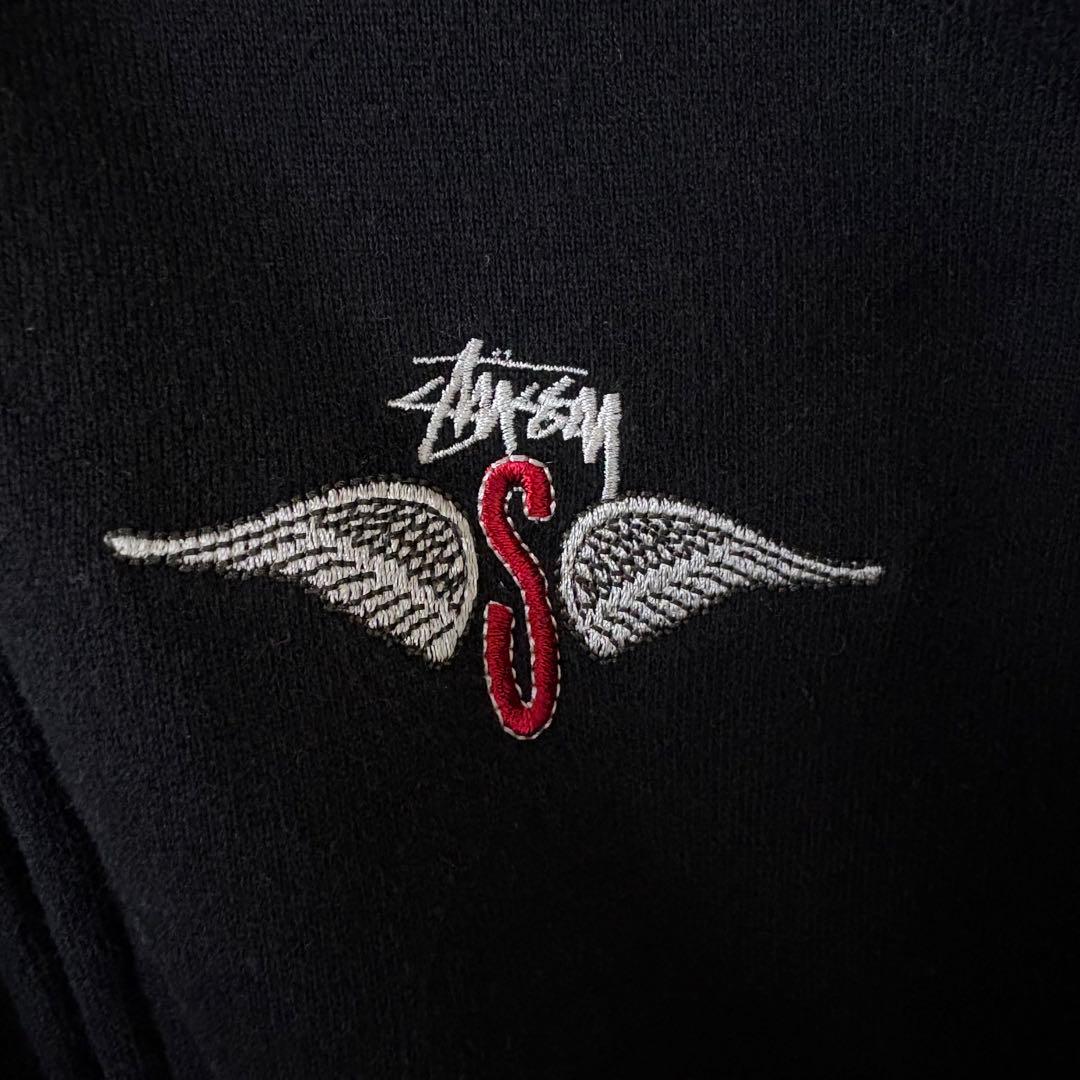 【激レア】STUSSY ステューシー　ジップパーカー　完売モデル　スウェット　黒