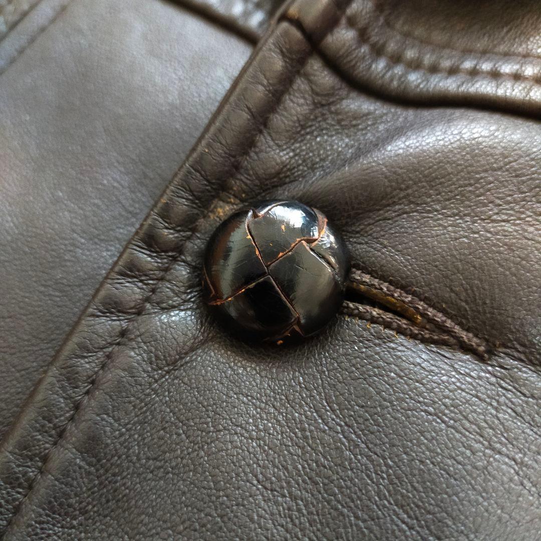 70S　USA製　Cooper　ライナー　ミドル丈レザーコート　レザージャケット