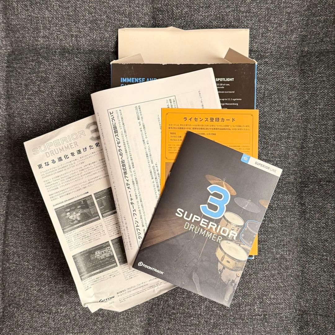 TOONTRACK Superior Drummer 3 + MIDI 12種類