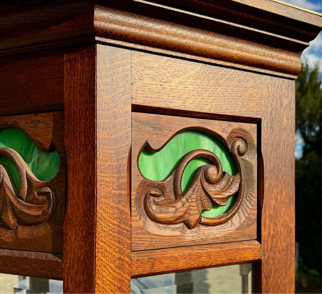 北海道えぞ民芸家具 GRACE80 キュリオケース 38万円 照明付キャビネット