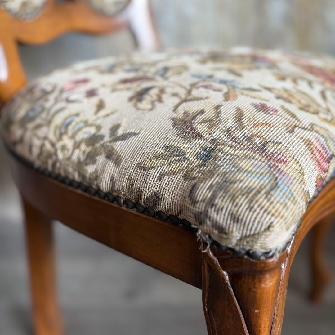 イタリアクラシック　フローレンスチェア　ダブルバック　猫脚　ヴィンテージ