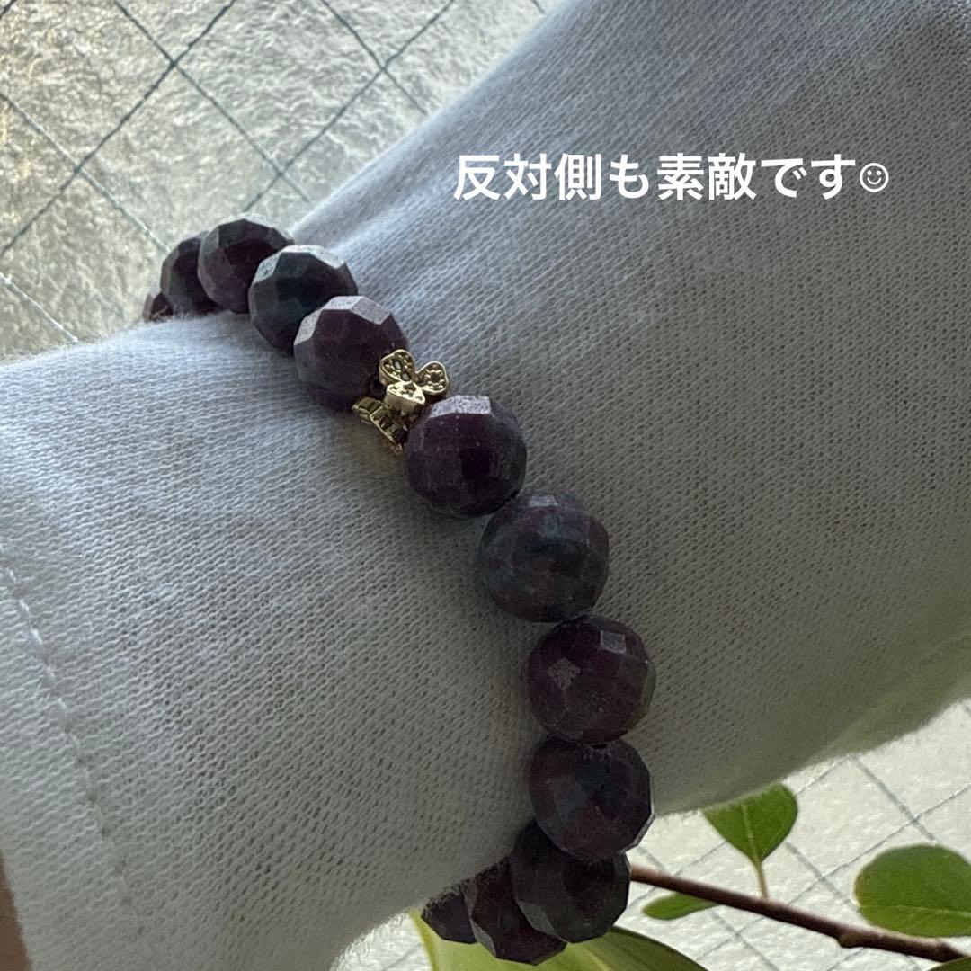 大人❢ルビーインフックサイトにキラキラパーツブレス❥