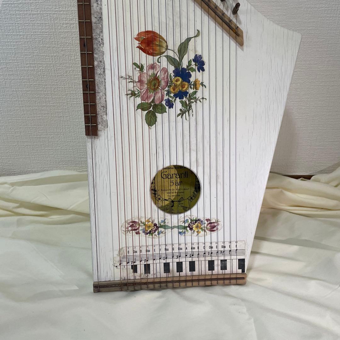 Garanti 5ar チター ハープ ビンテージ 弦楽器 模様