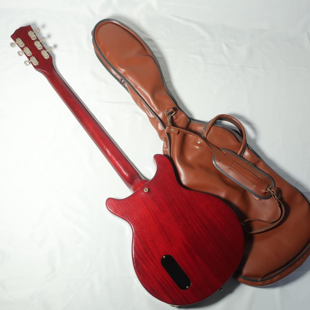 Burny レスポール ジュニアタイプ エレキギター ケース付 弦交換済