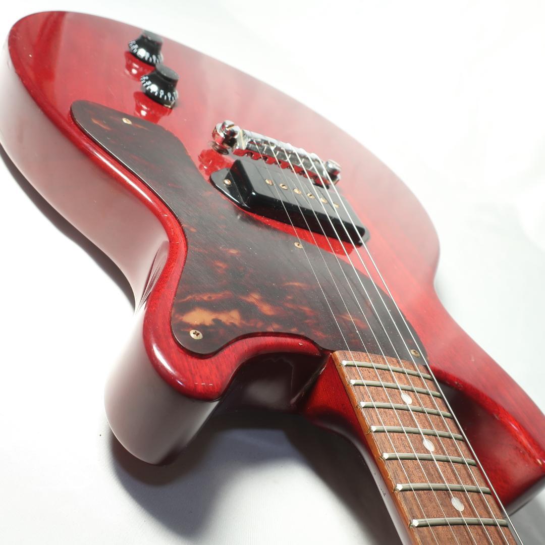 Burny レスポール ジュニアタイプ エレキギター ケース付 弦交換済