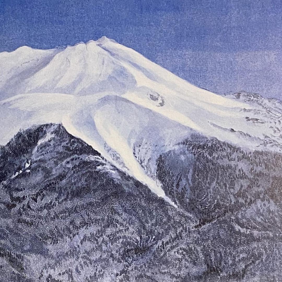 江川敦志、【早春】、希少な額装用画集より、新品額装付、状態良好