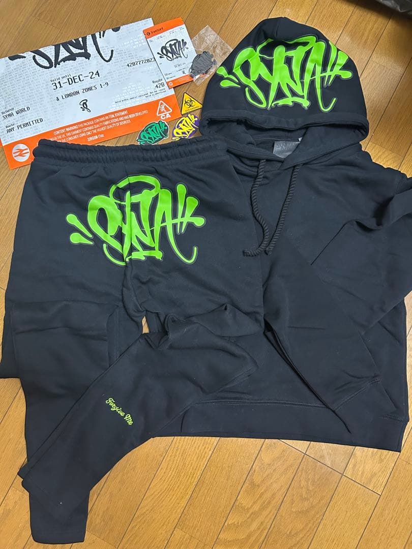 即日発送！Syna world セットアップ ブラックsizeS