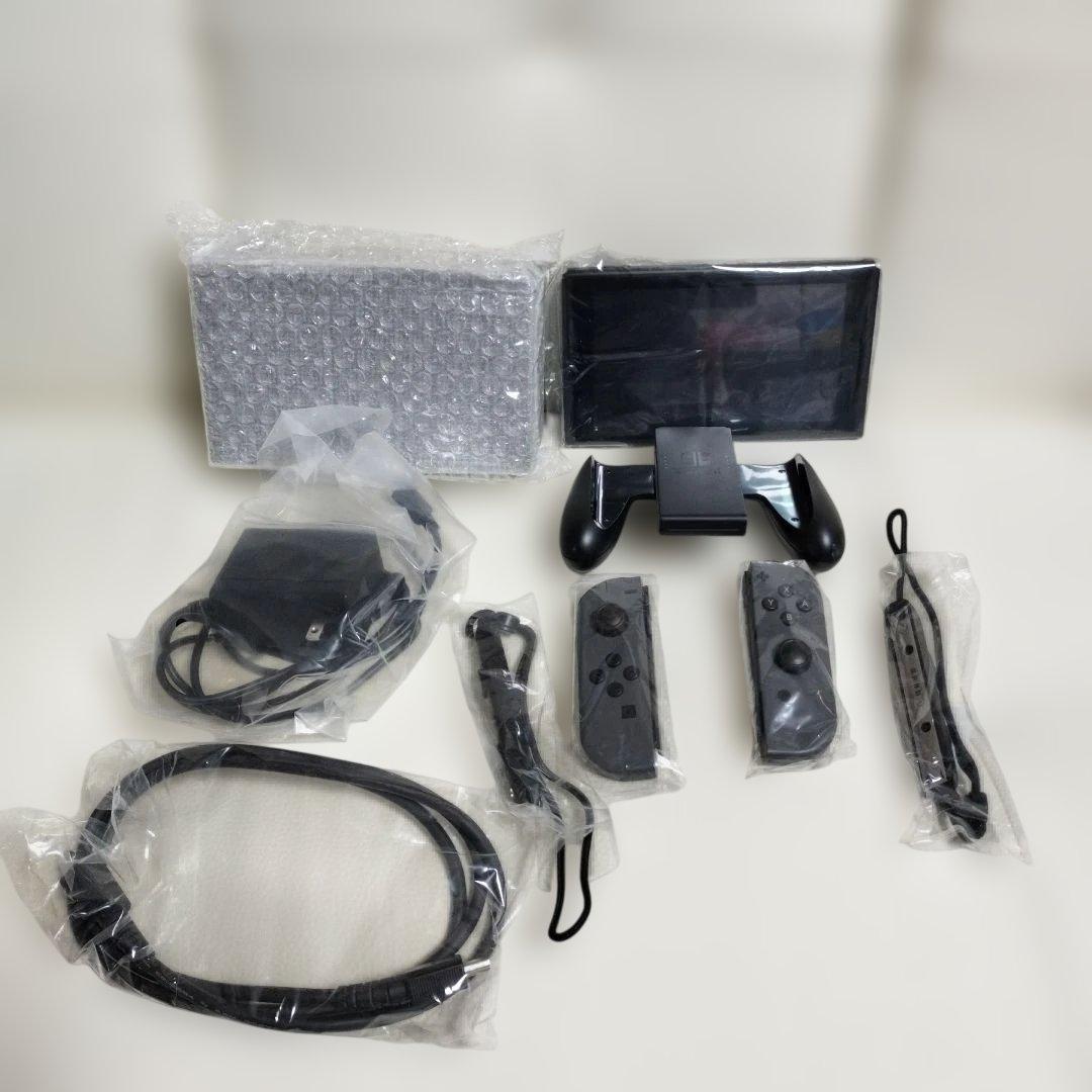 美品Nintendo Switch 本体 グレー 動作確認済 付属品付 初期化済