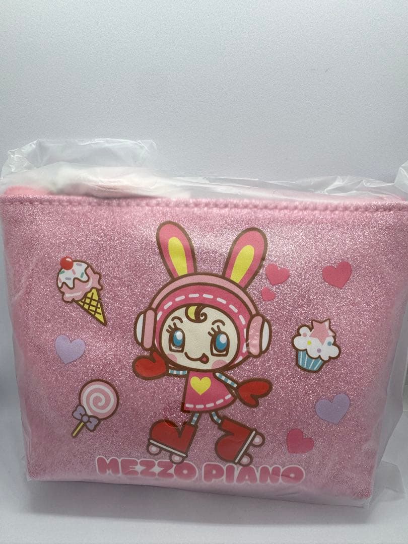 ベリエちゃん　レオパード　ぬいぐるみ　ポーチ　ピンク　ナルミヤ　メゾピアノ