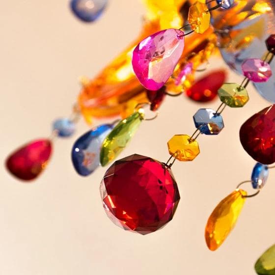 シャンデリア 5灯タイプ カラフル ポップ マルチカラー