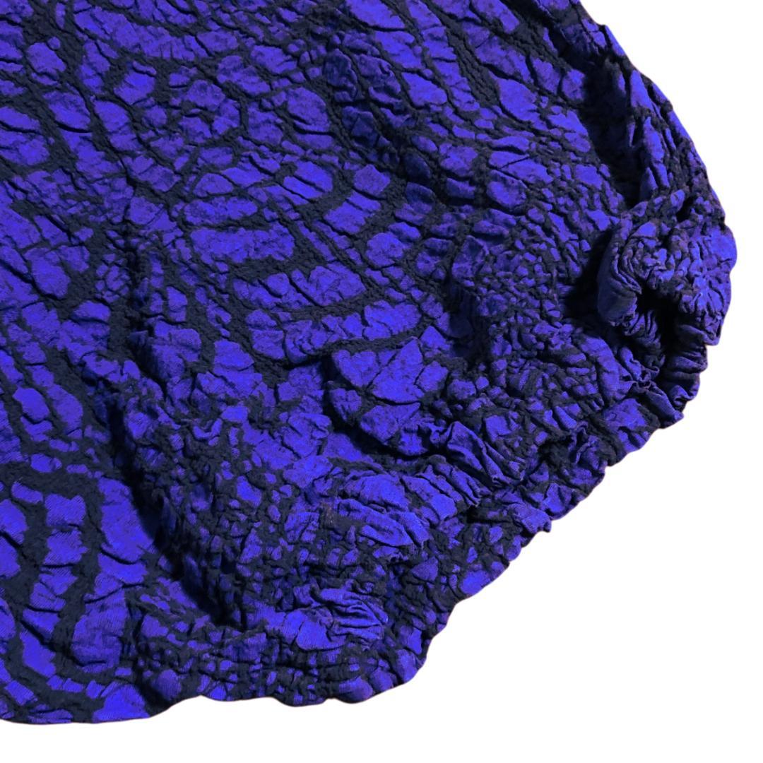 me ISSEY MIYAKE シワ加工 総柄 サルエルパンツ ウエストゴム