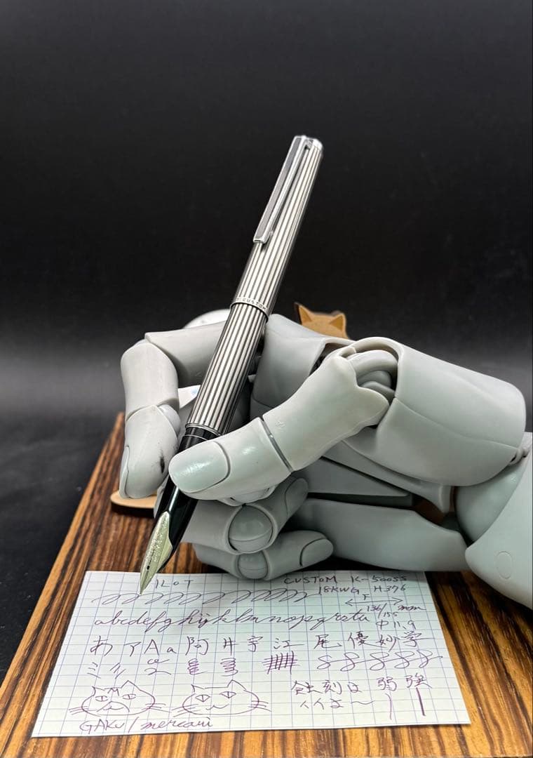 Pilot 万年筆 CUSTOM K-500SS 蝕刻ストライプ 18KWG F