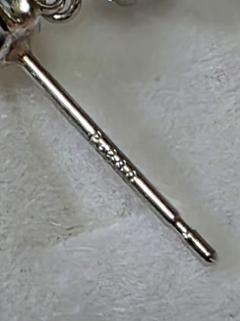 pt900 ブルー トパーズ　ピアス 両耳　プラチナ　3連