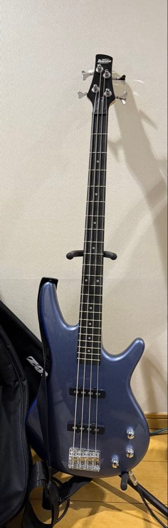 Ibanez エレキベース 青 バッグ付き