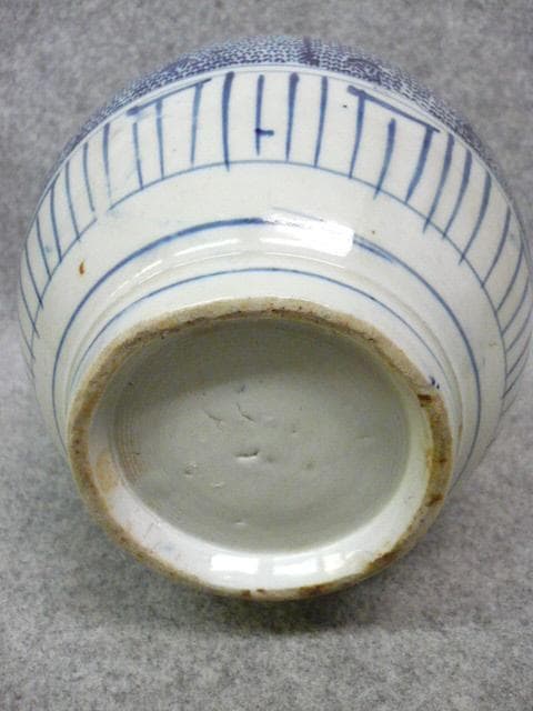 伊万里 みじんこ手 染付 印判 一升 徳利 [B31451]