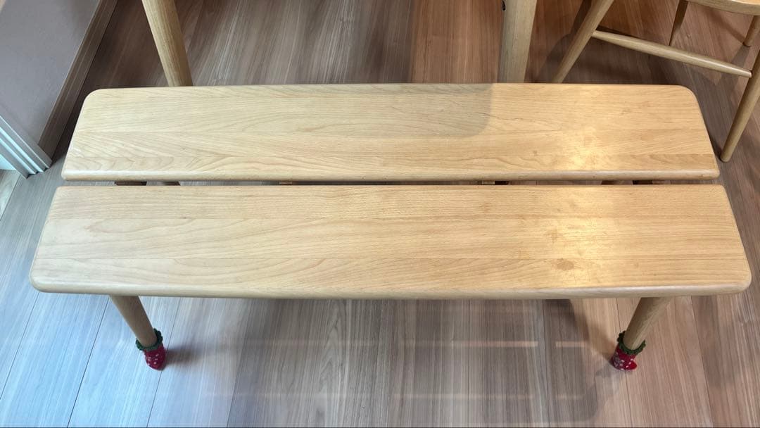 引取限定　木製ダイニングテーブルと椅子2脚ベンチセット　大塚家具